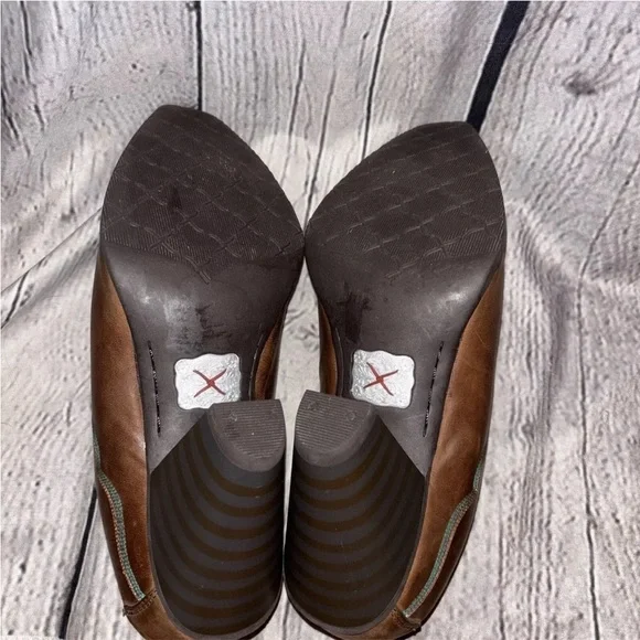 Twisted X Women’s High Heel Mule Western Dark Brown Leather Size 8.5 Slip-On - Picture 6 of 7